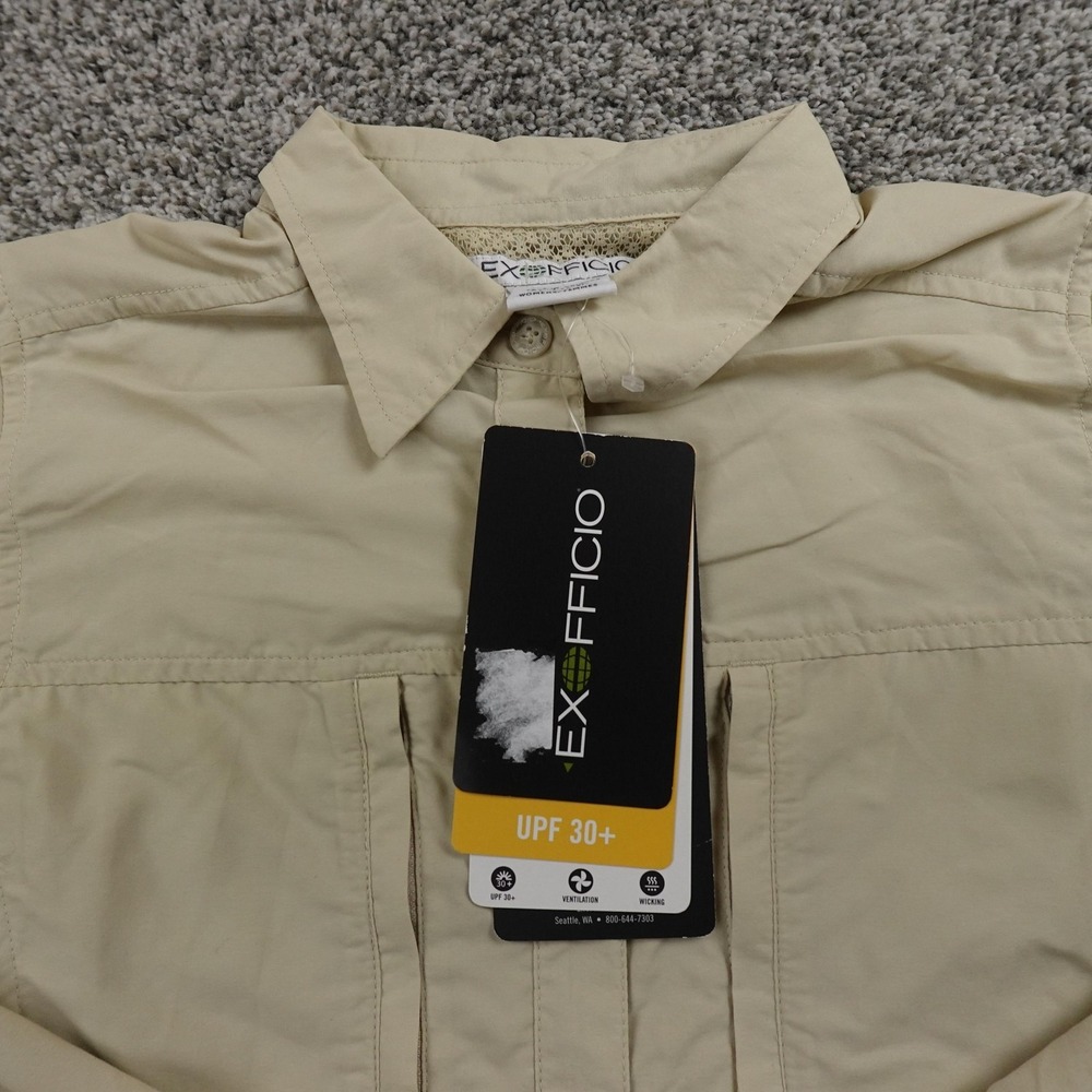 ExOfficio Women's Button-Down Shirt in Light Khaki - Picture 3 of 12